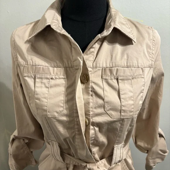 Old Navy Belted Button Down Jacket Size Small Boho Y2K - Picture 2 of 9